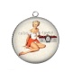 Pendentif Cabochon Argent - pin up