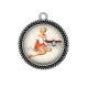 Pendentif Cabochon Argent - pin up