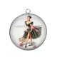 Pendentif Cabochon Argent - pin up