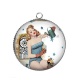 Pendentif Cabochon Argent - pin up