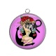 Pendentif Cabochon Argent - pin up