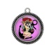 Pendentif Cabochon Argent - pin up
