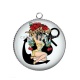 Pendentif Cabochon Argent - pin up