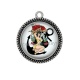 Pendentif Cabochon Argent - pin up