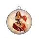 Pendentif Cabochon Argent - pin up