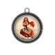 Pendentif Cabochon Argent - pin up