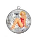 Pendentif Cabochon Argent - pin up