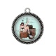 Pendentif Cabochon Argent - pin up