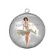 Pendentif Cabochon Argent - pin up