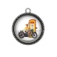 Pendentif Cabochon Argent - pin up