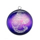 Pendentif Cabochon Argent - signe astrologie