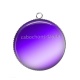 Pendentif Cabochon Argent - fond violet