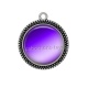 Pendentif Cabochon Argent - fond violet