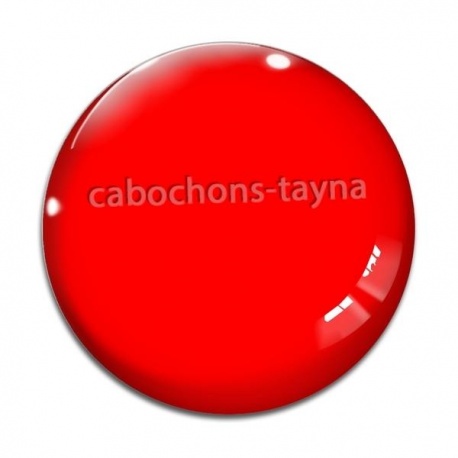 Cabochon Verre - fond rouge