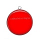 Pendentif Cabochon Argent - fond rouge