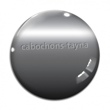 Cabochon Verre - fond gris
