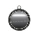 Pendentif Cabochon Argent - fond gris