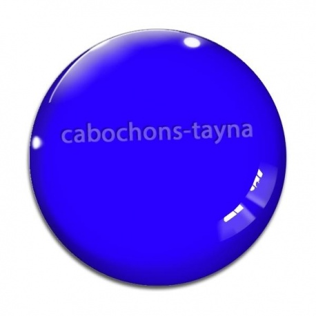 Cabochon Verre - fond bleu