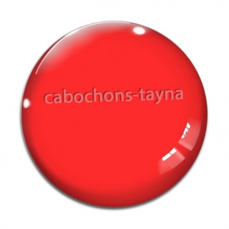Cabochon Verre - fond rouge