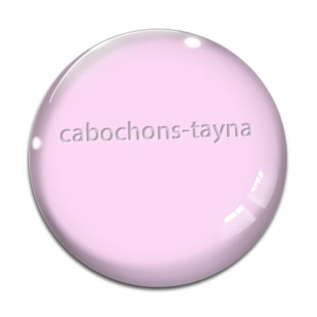 Cabochon Verre - fond rose