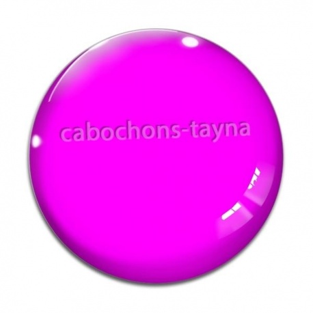 Cabochon Verre - fond fuchsia