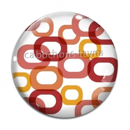 Cabochon Verre - fond rétro