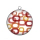 Pendentif Cabochon Argent - fond rétro