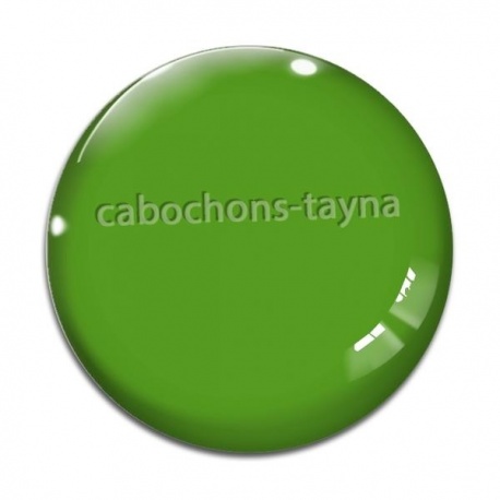 Cabochon Verre - fond vert