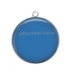 Pendentif Cabochon Argent - fond bleu