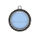 Pendentif Cabochon Argent - fond bleu ciel