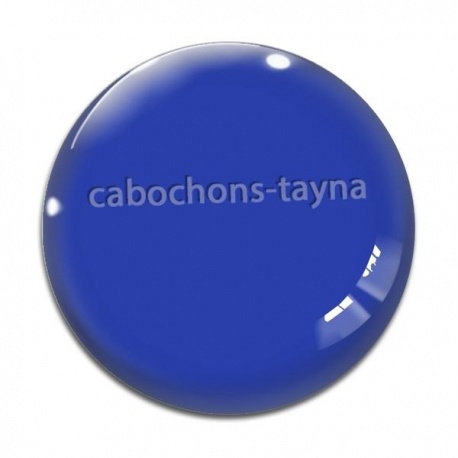 Cabochon Verre - fond bleu marine