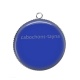 Pendentif Cabochon Argent - fond bleu marine