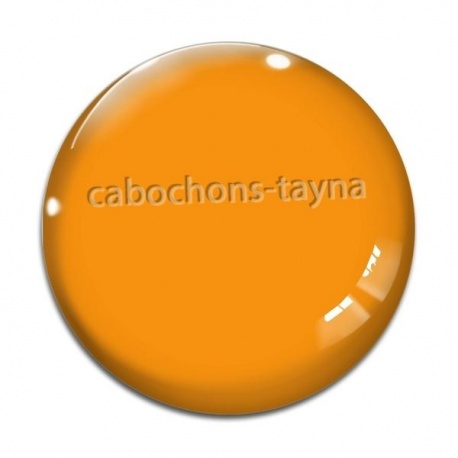 Cabochon Verre - fond orange