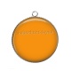 Pendentif Cabochon Argent - fond orange