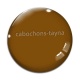 Cabochon Verre - fond marron