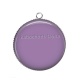 Pendentif Cabochon Argent - fond violet clair