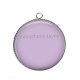 Pendentif Cabochon Argent - fond lilas