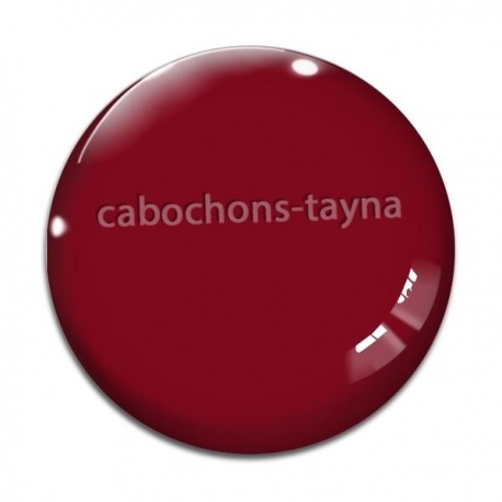 Cabochon Verre - fond rouge bordeaux