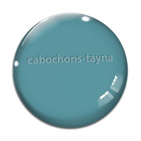 Cabochon Verre - fond bleu