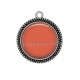 Pendentif Cabochon Argent - fond uni