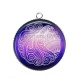 Pendentif Cabochon Argent - signe astrologie