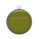 Pendentif Cabochon Argent - fond kaki