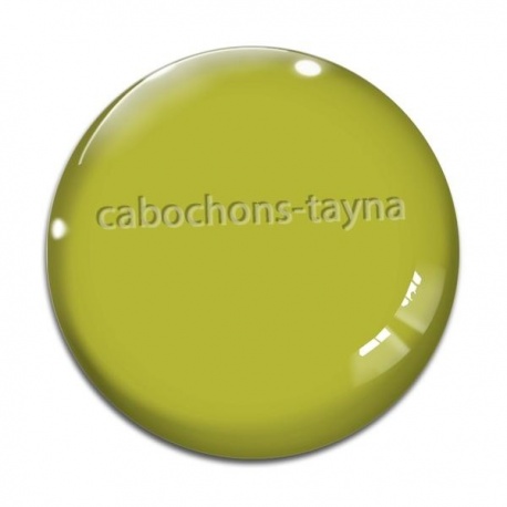 Cabochon Verre - fond kaki