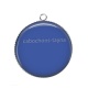 Pendentif Cabochon Argent - fond bleu