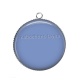 Pendentif Cabochon Argent - fond bleu
