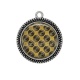 Pendentif Cabochon Argent - fond spirale