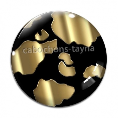 Cabochon Verre - fond peau