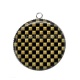 Pendentif Cabochon Argent - fond carreaux