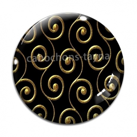 Cabochon Verre - font spirale