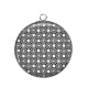 Pendentif Cabochon Argent - fond rond